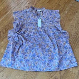 Love the label NYC top josepha lavender NWT ruffled floral spring size M